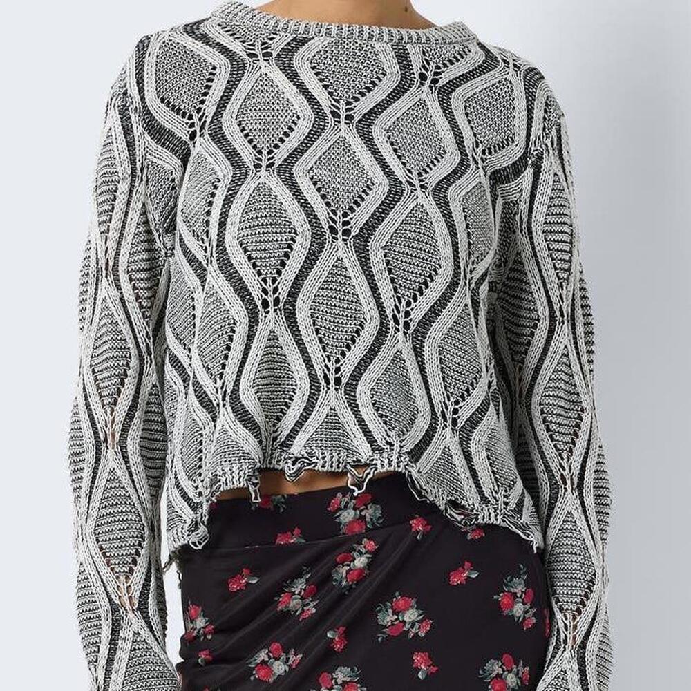 Noisy May Logan Plaited Open Stitch Sweater